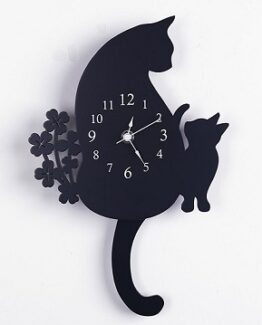 reloj de pared forma de gato comprar online