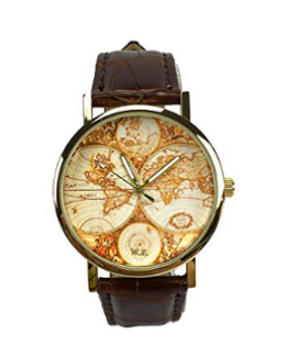 reloj muñeca mapa del mundo