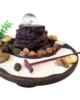 fuente feng shui con jardin zen