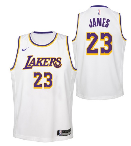 🥇 Camiseta LeBron James Lakers blanca Precio | Regalos y Chollos