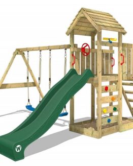 comprar parque infantil de madera columpio barato