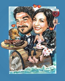 caricatura retrato personalizado comprar online