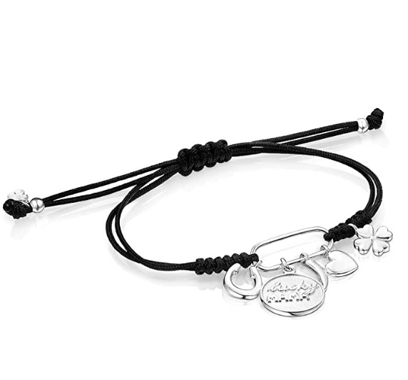 tensión especificar Resplandor ▷ Pulsera Tous plata y cordón negro l➤ Comprar Barata | Regalos y Chollos